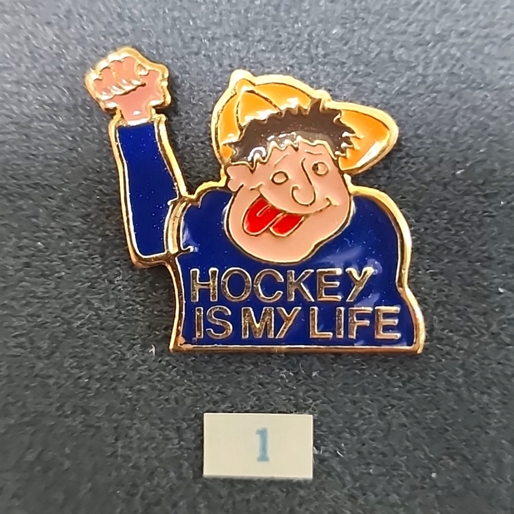 "Hockey is my life" hockey pin NEW